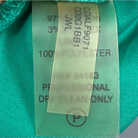 Calvin Klein Dress 2 Teal Green Fit Flare Business Career Party Cocktail Preppy - Picture 10 of 16